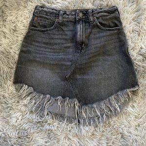 Free people black denim skirt size 25 worn once!